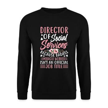 De l’inspiration pour des réalisateurs puissants - Sweat-shirt Unisexe - noir - Devant - Alina (178cm) & Michal (187cm)