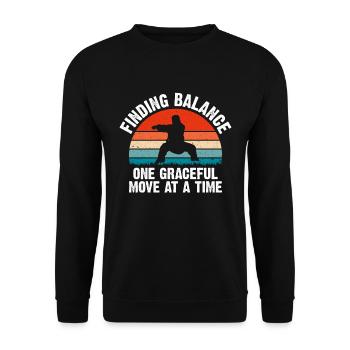 Cool Tai Chi Art For Grandpa Men, Martial Arts Tai - Unisex Sweatshirt - black - Front - Alina (178cm) & Michal (187cm)