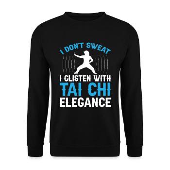 Art du Tai Chi pour les grands-pères, art martial Tai Chi - Sweat-shirt Unisexe - noir - Devant - Alina (178cm) & Michal (187cm)