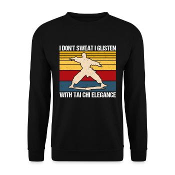 Art du Tai Chi pour les grands-pères, art martial Tai Chi - Sweat-shirt Unisexe - noir - Devant - Alina (178cm) & Michal (187cm)
