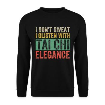 Art du Tai Chi pour les grands-pères, art martial Tai Chi - Sweat-shirt Unisexe - noir - Devant - Alina (178cm) & Michal (187cm)