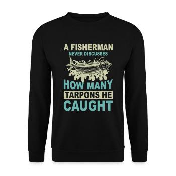 Tarpon Fishing Fishing Fisherman Anglers - Unisex Pullover - Schwarz - Vorne - Alina (178cm) & Michal (187cm)