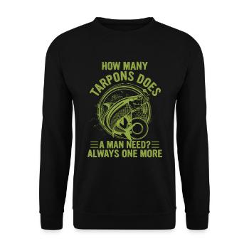 Pêche au tarpon Pêche aux espèces de poissons d’eau douce - Sweat-shirt Unisexe - noir - Devant - Alina (178cm) & Michal (187cm)