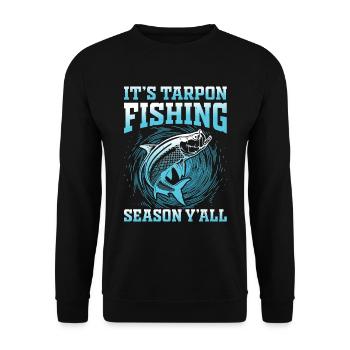 Pêche au tarpon Pêche aux espèces de poissons d’eau douce - Sweat-shirt Unisexe - noir - Devant - Alina (178cm) & Michal (187cm)
