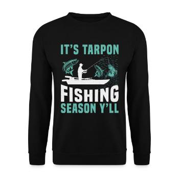 C’est la saison de la pêche au tarpon à tous - Sweat-shirt Unisexe - noir - Devant - Alina (178cm) & Michal (187cm)