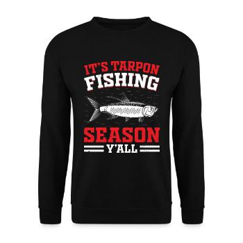 Pêche au tarpon Pêche aux espèces de poissons d’eau douce - Sweat-shirt Unisexe - noir - Devant - Alina (178cm) & Michal (187cm)