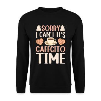 Cafecito Love: Embrace the soul of the - Unisex Sweatshirt - black - Front - Alina (178cm) & Michal (187cm)
