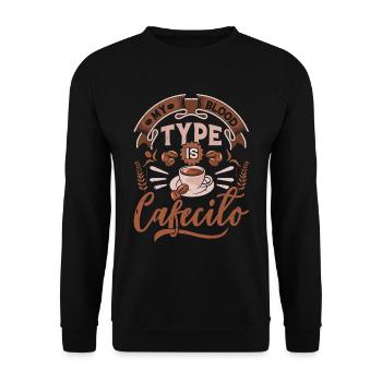 Cafecito enthusiasts will be happy about - Unisex Sweatshirt - black - Front - Alina (178cm) & Michal (187cm)