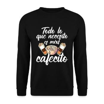 Spanish Concha design by Cafecito for - Unisex Sweatshirt - black - Front - Alina (178cm) & Michal (187cm)