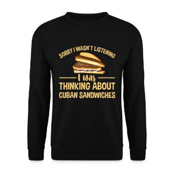 Sandwich Cuban Sandwich Sandwich Master Food - Unisex Sweatshirt - black - Front - Alina (178cm) & Michal (187cm)