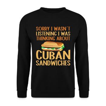 Cuban Sandwich Food Master Für Sandwich-liebhaber - Unisex Pullover - Schwarz - Vorne - Alina (178cm) & Michal (187cm)