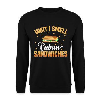 Cuban Sandwich Peanut Butter for Men and Women - Unisex Sweatshirt - black - Front - Alina (178cm) & Michal (187cm)