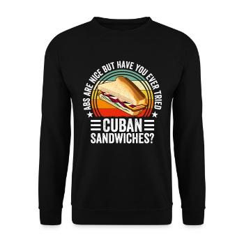 Discover the world of sandwich mastery - Unisex Sweatshirt - black - Front - Alina (178cm) & Michal (187cm)