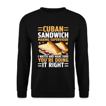 Discover the world of sandwich mastery - Unisex Sweatshirt - black - Front - Alina (178cm) & Michal (187cm)