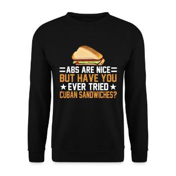 Discover the world of sandwich mastery - Unisex Sweatshirt - black - Front - Alina (178cm) & Michal (187cm)