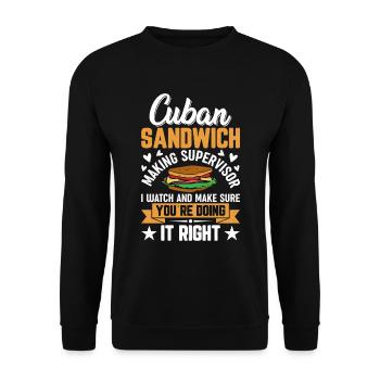 Discover the world of sandwich mastery - Unisex Sweatshirt - black - Front - Alina (178cm) & Michal (187cm)