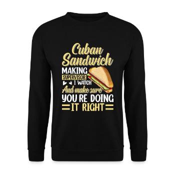 Discover the world of sandwich mastery - Unisex Sweatshirt - black - Front - Alina (178cm) & Michal (187cm)