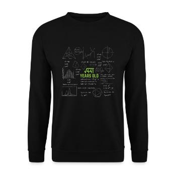 21st Birthday Square Root of 441 21 Years Old - Unisex Sweatshirt - black - Front - Alina (178cm) & Michal (187cm)