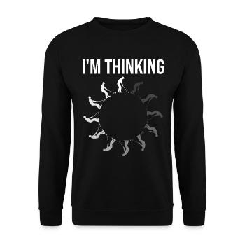 Sport Golf Player Golf Humor Golfer - Unisex Sweatshirt - black - Front - Alina (178cm) & Michal (187cm)