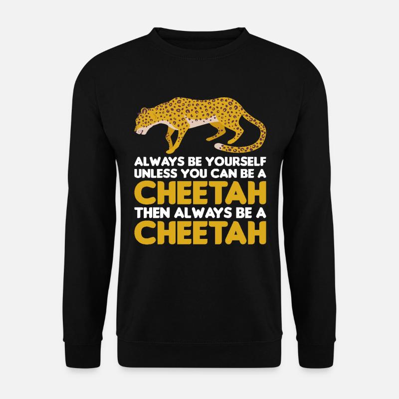 Leopard Portrait Tier - Unisex Pullover - Schwarz