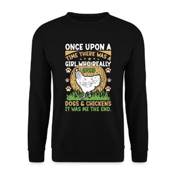 Poulets fermiers Éleveur Poulet Welsumer - Sweat-shirt Unisexe - noir - Devant - Alina (178cm) & Michal (187cm)