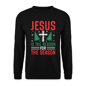 Christmas Christmas Elves - Unisex Sweatshirt - black - Front - Alina (178cm) & Michal (187cm)