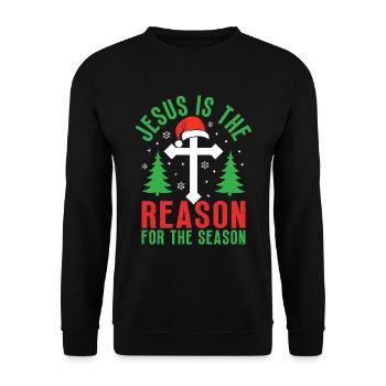 Christmas Christmas Elves - Unisex Sweatshirt - black - Front - Alina (178cm) & Michal (187cm)