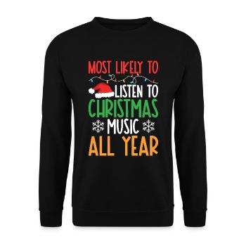 Christmas Christmas Elves - Unisex Sweatshirt - black - Front - Alina (178cm) & Michal (187cm)
