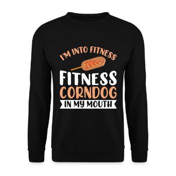 Hot Dog Costume Camping Outfit - Unisex Sweatshirt - black - Front - Alina (178cm) & Michal (187cm)