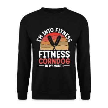 Hot Dog Costume Camping Outfit - Unisex Sweatshirt - black - Front - Alina (178cm) & Michal (187cm)