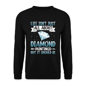 Diamonds Painting for Art Lovers - Unisex Sweatshirt - black - Front - Alina (178cm) & Michal (187cm)