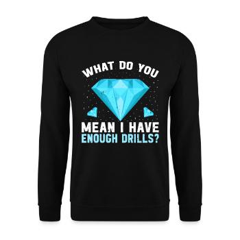 Diamonds Painting for Art Lovers - Unisex Sweatshirt - black - Front - Alina (178cm) & Michal (187cm)