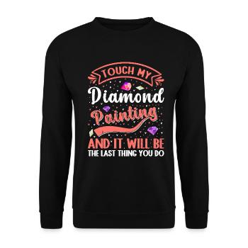 Diamonds Painting for Art Lovers - Unisex Sweatshirt - black - Front - Alina (178cm) & Michal (187cm)