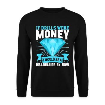 Diamonds Painting for Art Lovers - Unisex Sweatshirt - black - Front - Alina (178cm) & Michal (187cm)