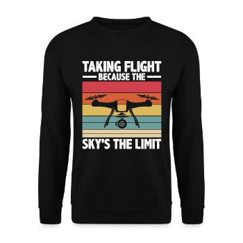 Drone Quadricoptère Pilote de drone - Sweat-shirt Unisexe - noir - Devant - Alina (178cm) & Michal (187cm)