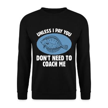 Fishermen Fishing Anglers Sport Anglers - Unisex Sweatshirt - black - Front - Alina (178cm) & Michal (187cm)
