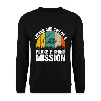 Fishermen Fishing Anglers Sport Anglers - Unisex Sweatshirt - black - Front - Alina (178cm) & Michal (187cm)