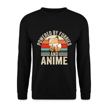 Cottagecore Esthétique Renard - Sweat-shirt Unisexe - noir - Devant - Alina (178cm) & Michal (187cm)