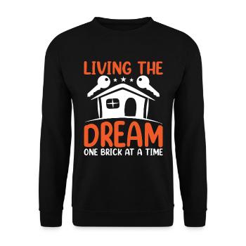 Homeowner Dream House Richtest House Builder - Unisex Sweatshirt - black - Front - Alina (178cm) & Michal (187cm)