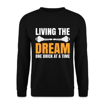 Homeowner Dream House Richtest House Builder - Unisex Sweatshirt - black - Front - Alina (178cm) & Michal (187cm)