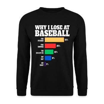 Baseball Player Humor Baseball - Unisex Sweatshirt - black - Front - Alina (178cm) & Michal (187cm)
