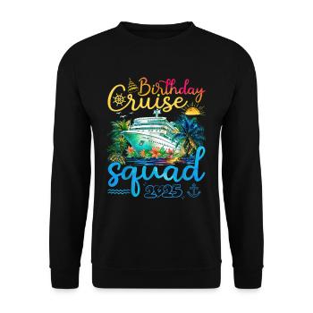 Anniversaire Croisière Squad 2025 - Sweat-shirt Unisexe - noir - Devant - Alina (178cm) & Michal (187cm)