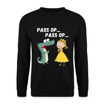 Carnaval Cologne Princesse Crocodile Kölle Alaaf - Sweat-shirt Unisexe - noir - Devant - Alina (178cm) & Michal (187cm)