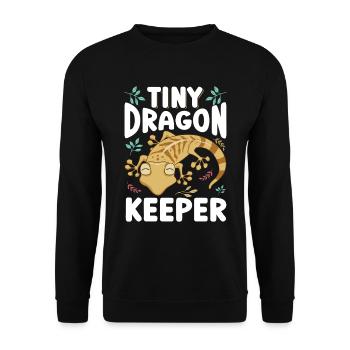 Leopardengecko Dinosaurier Lustige Leopard Gecko - Unisex Pullover - Schwarz - Vorne - Alina (178cm) & Michal (187cm)