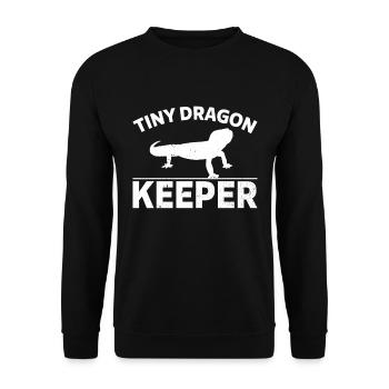 Leopardengecko Dinosaurier Lustige Leopard Gecko - Unisex Pullover - Schwarz - Vorne - Alina (178cm) & Michal (187cm)