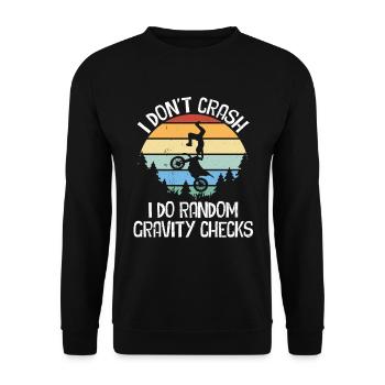 Motorcycle Motorcyclist Men Motorcycle - Unisex Sweatshirt - black - Front - Alina (178cm) & Michal (187cm)