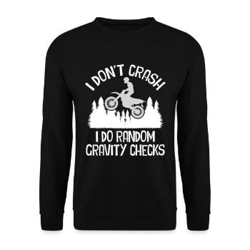 Motorcycle Motorcyclist Men Motorcycle - Unisex Sweatshirt - black - Front - Alina (178cm) & Michal (187cm)