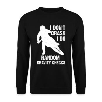 Motorcycle Motorcyclist Men Motorcycle - Unisex Sweatshirt - black - Front - Alina (178cm) & Michal (187cm)