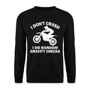 Motorcycle Motorcyclist Men Motorcycle - Unisex Sweatshirt - black - Front - Alina (178cm) & Michal (187cm)