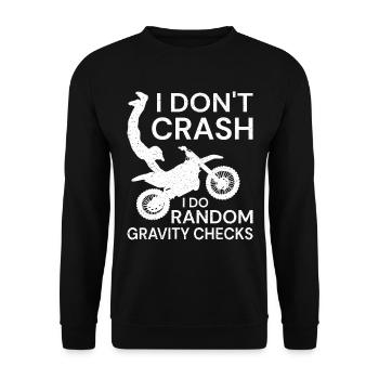 Motorcycle Motorcyclist Men Motorcycle - Unisex Sweatshirt - black - Front - Alina (178cm) & Michal (187cm)